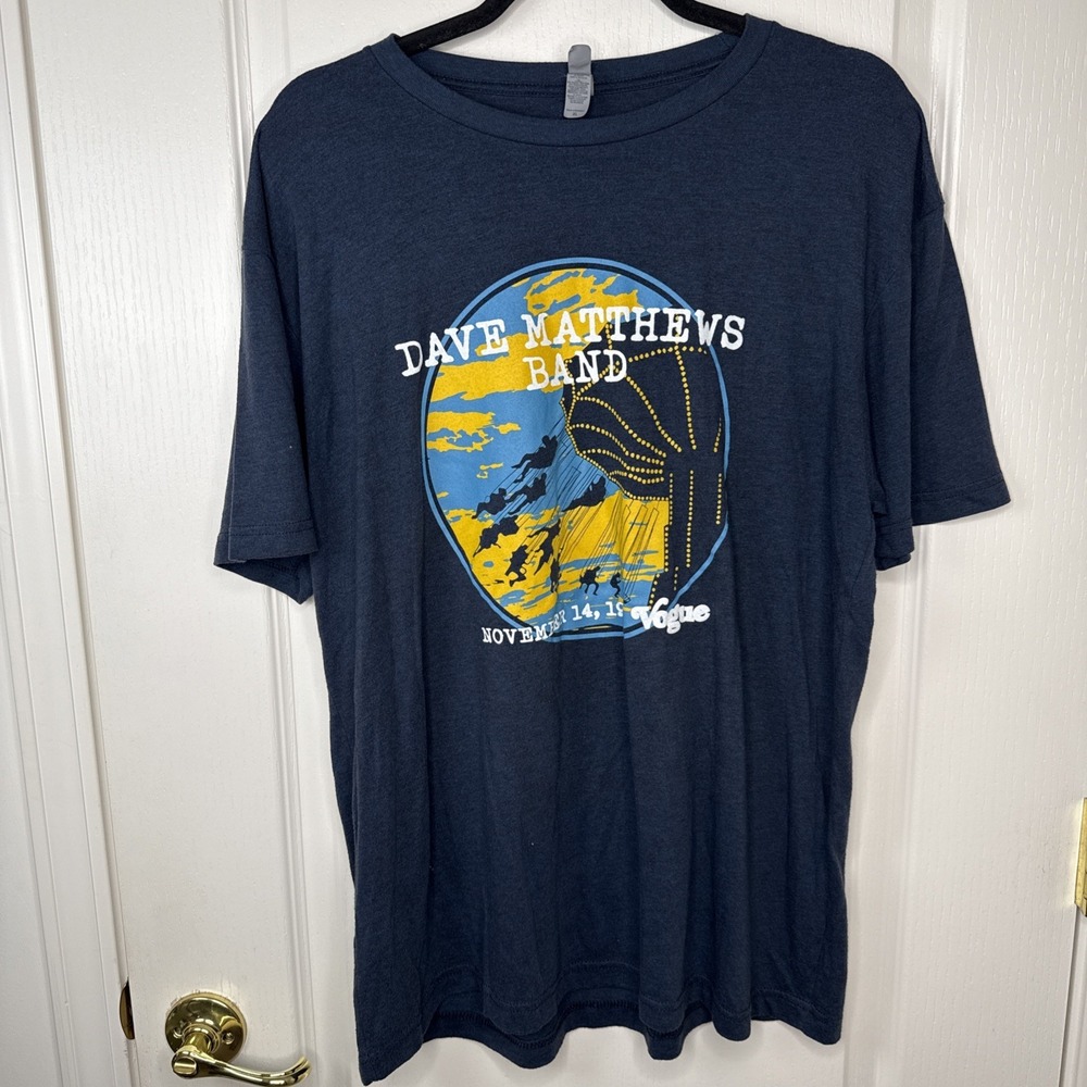 Dave Matthews Band Vogue Indianapolis 1994 Concert T Shirt Mens XL Navy Retro